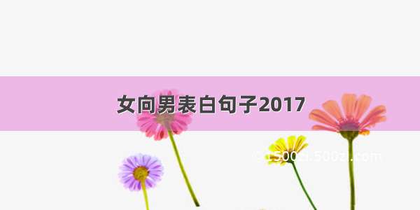 女向男表白句子2017