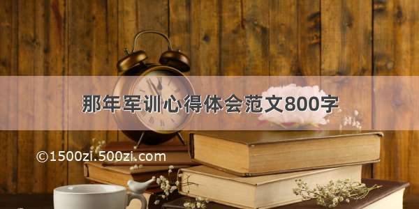 那年军训心得体会范文800字