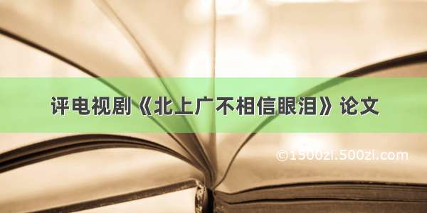 评电视剧《北上广不相信眼泪》论文