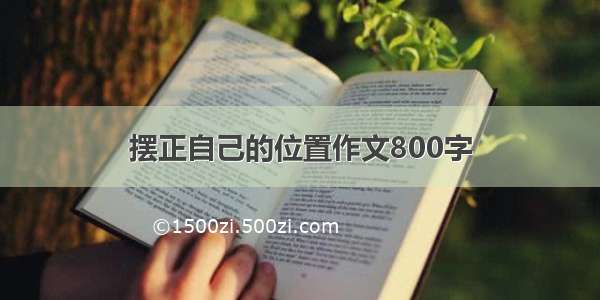 摆正自己的位置作文800字