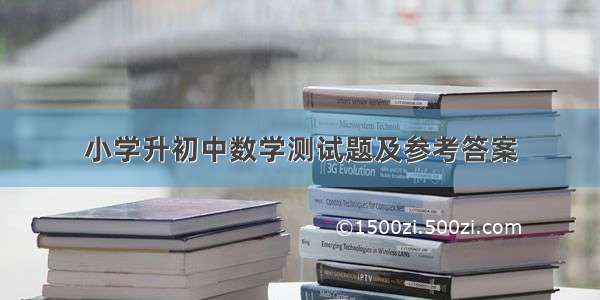 小学升初中数学测试题及参考答案