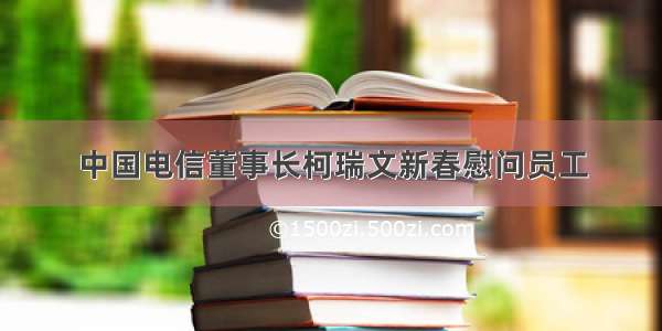 中国电信董事长柯瑞文新春慰问员工