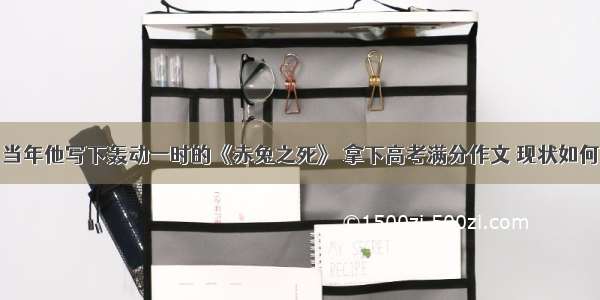 当年他写下轰动一时的《赤兔之死》 拿下高考满分作文 现状如何