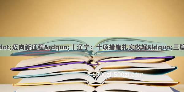 “开启‘十四五’·迈向新征程”丨辽宁：十项措施扎实做好“三篇大文章” 加快推进工