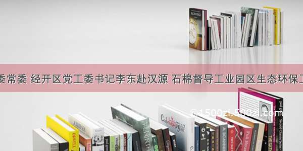 市委常委 经开区党工委书记李东赴汉源 石棉督导工业园区生态环保工作