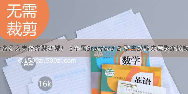 全国3000余名介入专家齐聚江城！《中国Stanford B 型主动脉夹层影像诊断和介入治疗