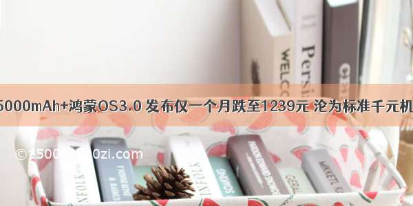 5000mAh+鸿蒙OS3.0 发布仅一个月跌至1239元 沦为标准千元机