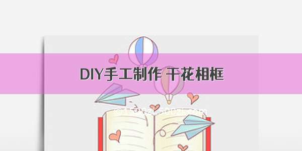 DIY手工制作 干花相框