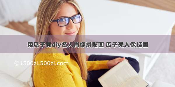 用瓜子壳diy名人肖像拼贴画 瓜子壳人像挂画