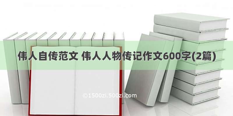 伟人自传范文 伟人人物传记作文600字(2篇)