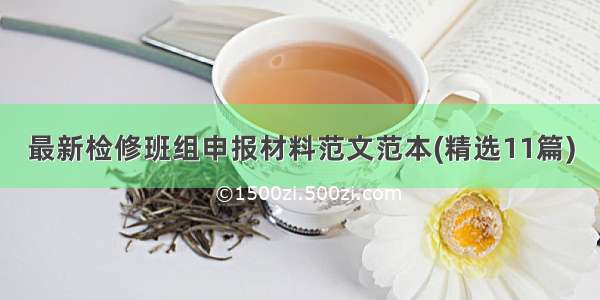 最新检修班组申报材料范文范本(精选11篇)