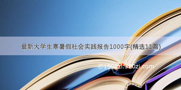 最新大学生寒暑假社会实践报告1000字(精选11篇)