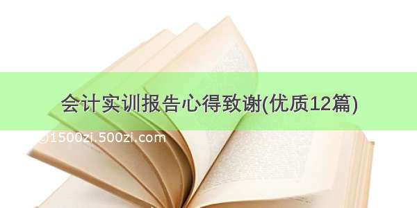 会计实训报告心得致谢(优质12篇)