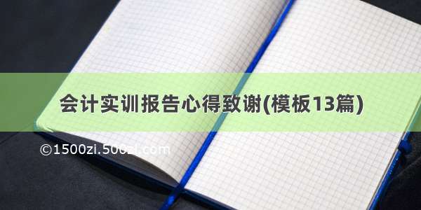 会计实训报告心得致谢(模板13篇)