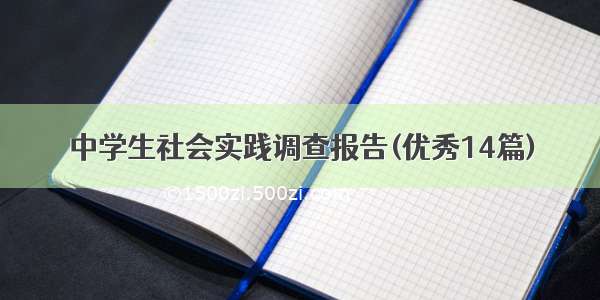 中学生社会实践调查报告(优秀14篇)