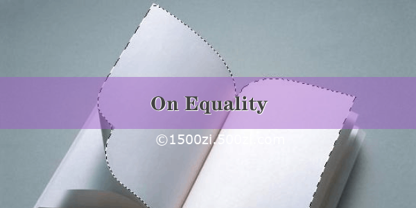 On Equality