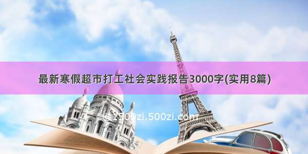 最新寒假超市打工社会实践报告3000字(实用8篇)