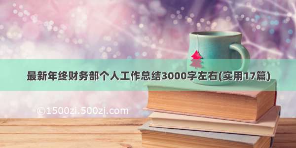 最新年终财务部个人工作总结3000字左右(实用17篇)