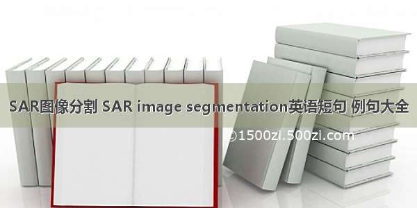 SAR图像分割 SAR image segmentation英语短句 例句大全