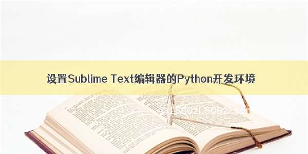 设置Sublime Text编辑器的Python开发环境