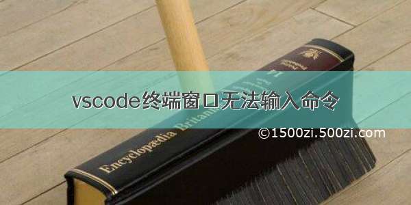 vscode终端窗口无法输入命令