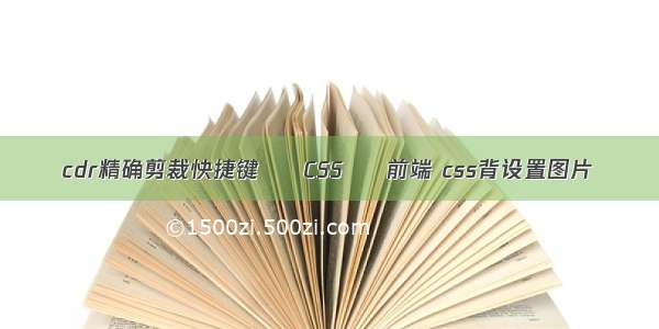 cdr精确剪裁快捷键 – CSS – 前端 css背设置图片