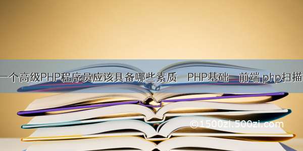 一个高级PHP程序员应该具备哪些素质 – PHP基础 – 前端 php扫描