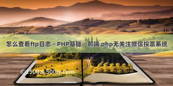 怎么查看ftp日志 – PHP基础 – 前端 php无关注微信投票系统