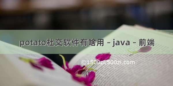 potato社交软件有啥用 – java – 前端