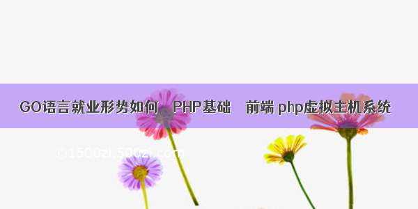 GO语言就业形势如何 – PHP基础 – 前端 php虚拟主机系统