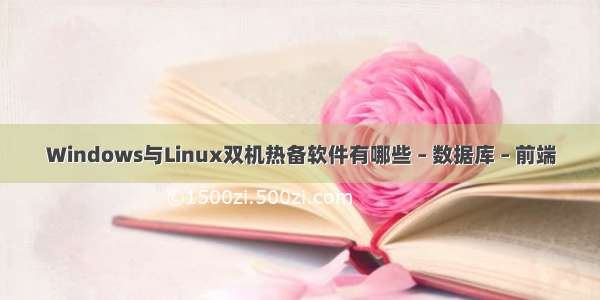 Windows与Linux双机热备软件有哪些 – 数据库 – 前端