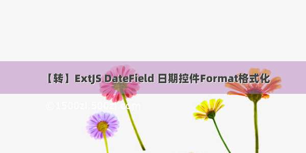 【转】ExtJS DateField 日期控件Format格式化