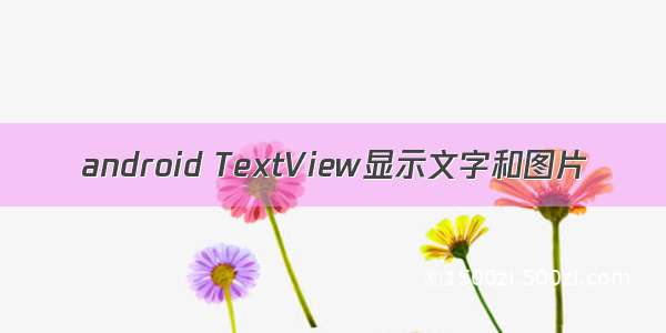 android TextView显示文字和图片