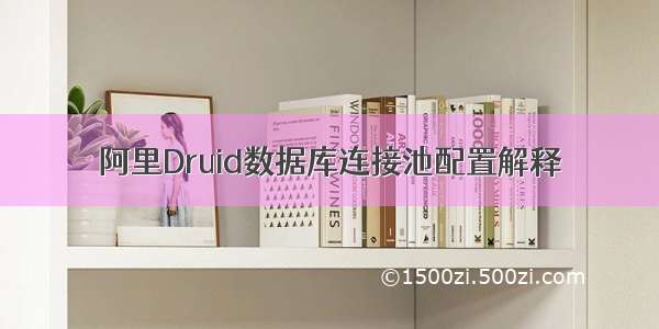 阿里Druid数据库连接池配置解释