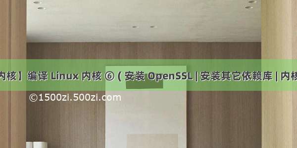 【Linux 内核】编译 Linux 内核 ⑥ ( 安装 OpenSSL | 安装其它依赖库 | 内核编译完成 )