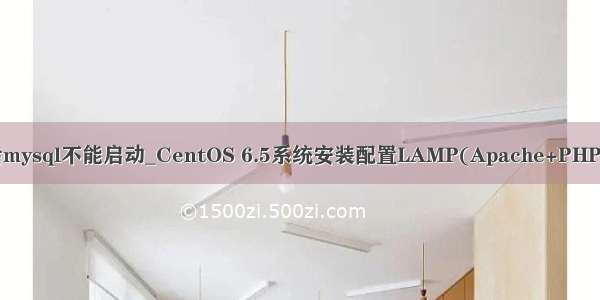 centos 6.5 安装 lamp 后mysql不能启动_CentOS 6.5系统安装配置LAMP(Apache+PHP5+MySQL)服务器环境...