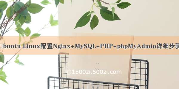 Ubuntu Linux配置Nginx+MySQL+PHP+phpMyAdmin详细步骤