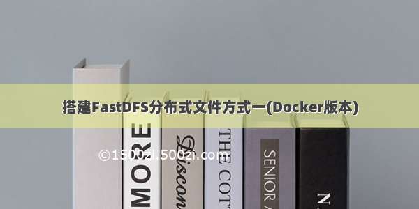 搭建FastDFS分布式文件方式一(Docker版本)