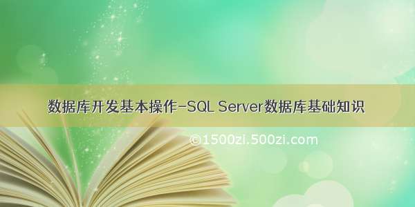 数据库开发基本操作-SQL Server数据库基础知识