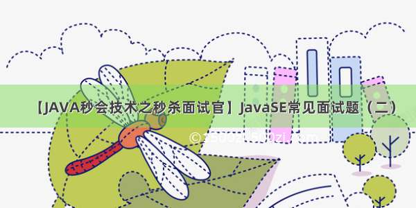 【JAVA秒会技术之秒杀面试官】JavaSE常见面试题（二）