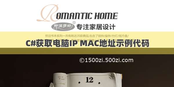 C#获取电脑IP MAC地址示例代码