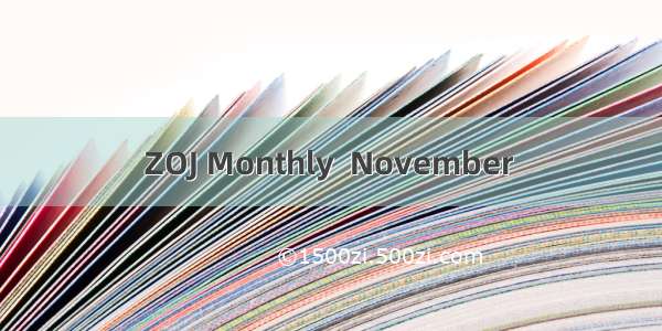 ZOJ Monthly  November 