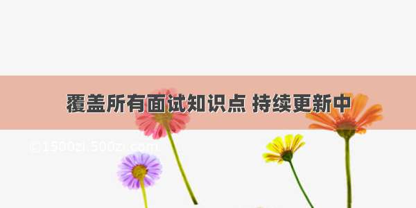 覆盖所有面试知识点 持续更新中