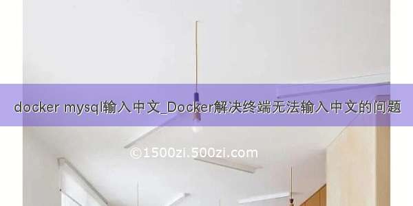 docker mysql输入中文_Docker解决终端无法输入中文的问题