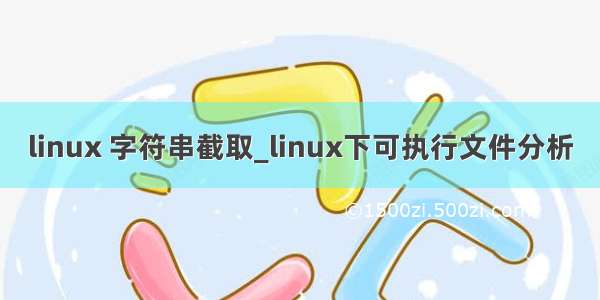 linux 字符串截取_linux下可执行文件分析
