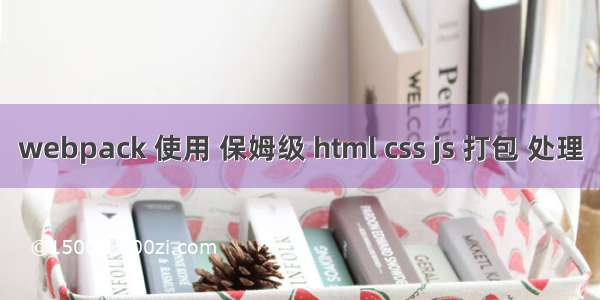webpack 使用 保姆级 html css js 打包 处理