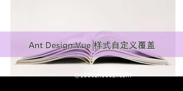 Ant Design Vue 样式自定义覆盖