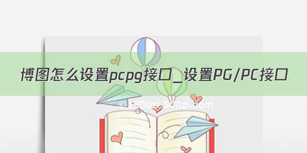 博图怎么设置pcpg接口_设置PG/PC接口