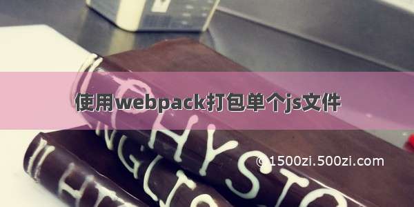 使用webpack打包单个js文件