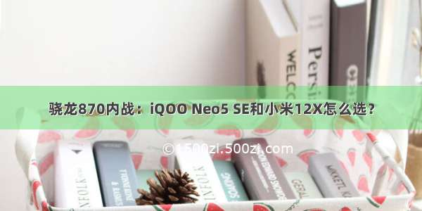 骁龙870内战：iQOO Neo5 SE和小米12X怎么选？